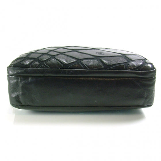 Chanel Leather Jersey Scales Camera Case Black 5 of 10