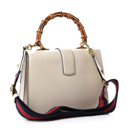 Gucci Calfskin Bamboo Web Medium Dionysus Top Handle Bag White Blue Hibiscus Red 3 of 14
