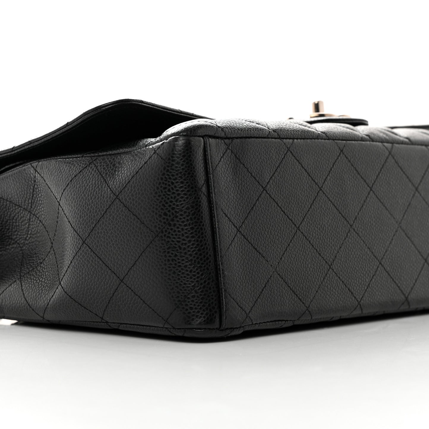 Caviar Quilted Maxi Double Flap Black