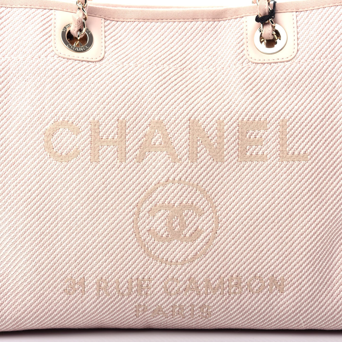 Mixed Fibers Small Deauville Tote Beige