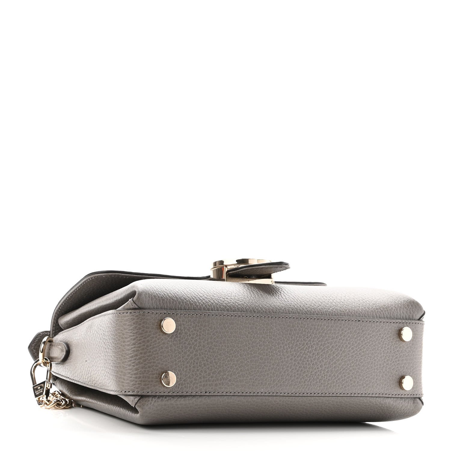 Gucci Dollar Calfskin Interlocking G Top Handle Shoulder Bag Loess 3 of 8