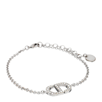 Christian Dior Crystal CD Bracelet Silver 1 of 4