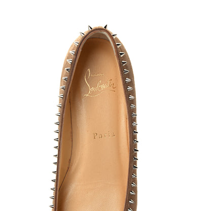 Christian Louboutin Veau Velours Anjalina Flats 36 Fennec 9 of 10