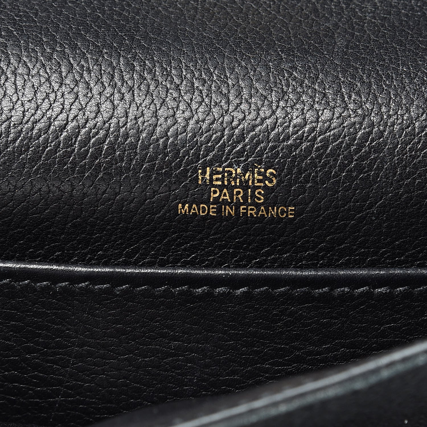 Hermes Evergrain Kelly Pochette Clutch Black 6 of 19