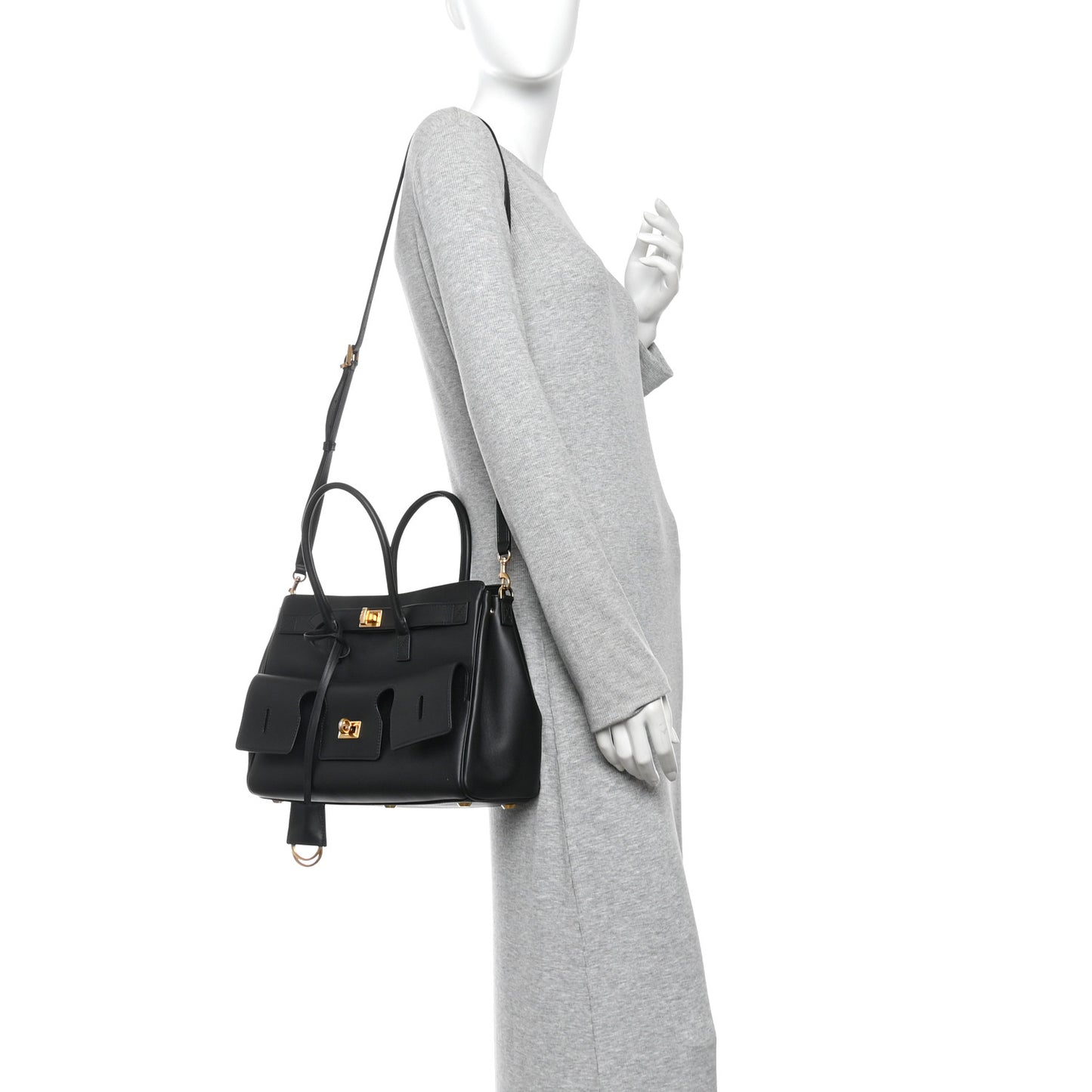 Smooth Calfskin Small Bel Air Carry All Bag  Black