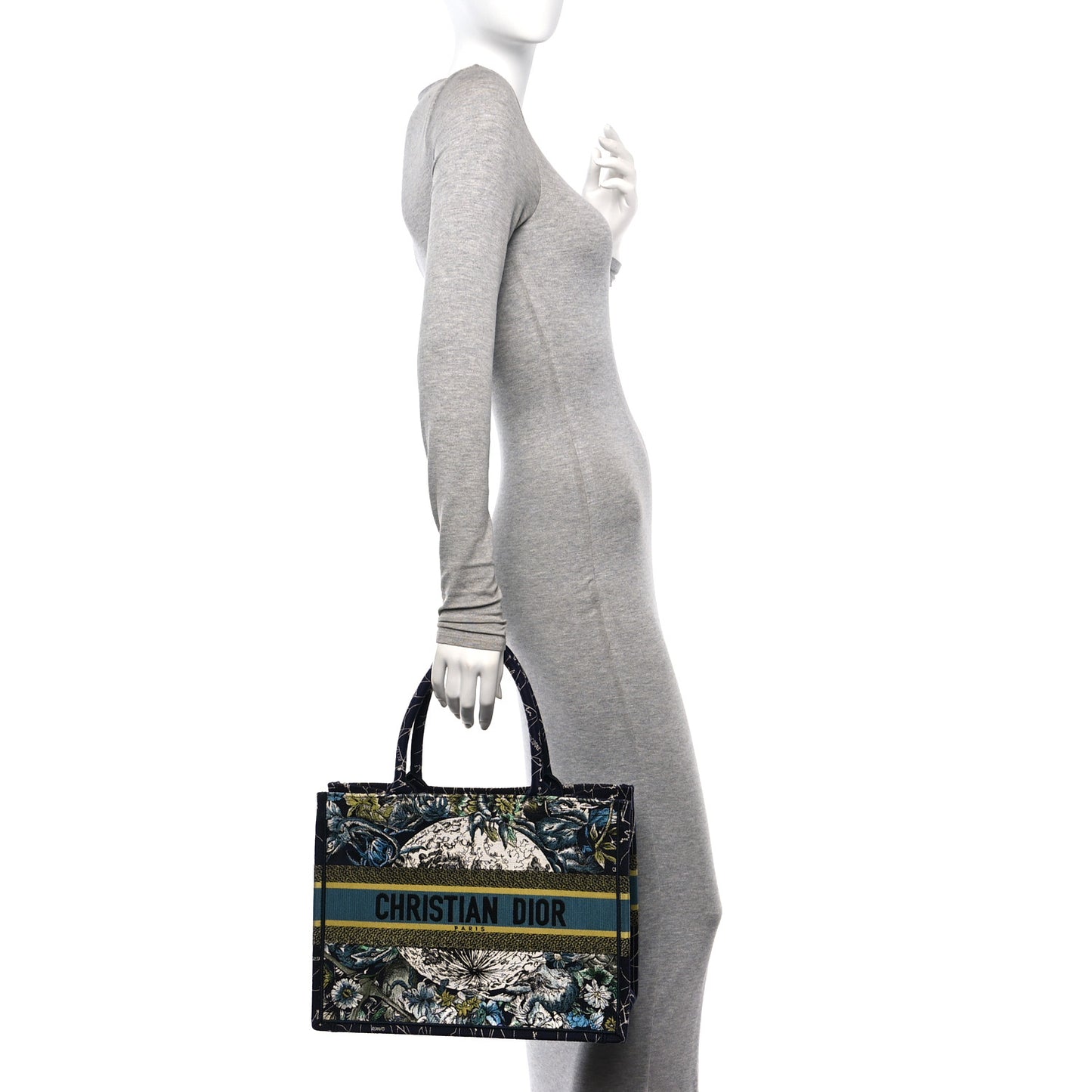 Canvas Embroidered Medium Zodiac Book Tote Blue Multicolor