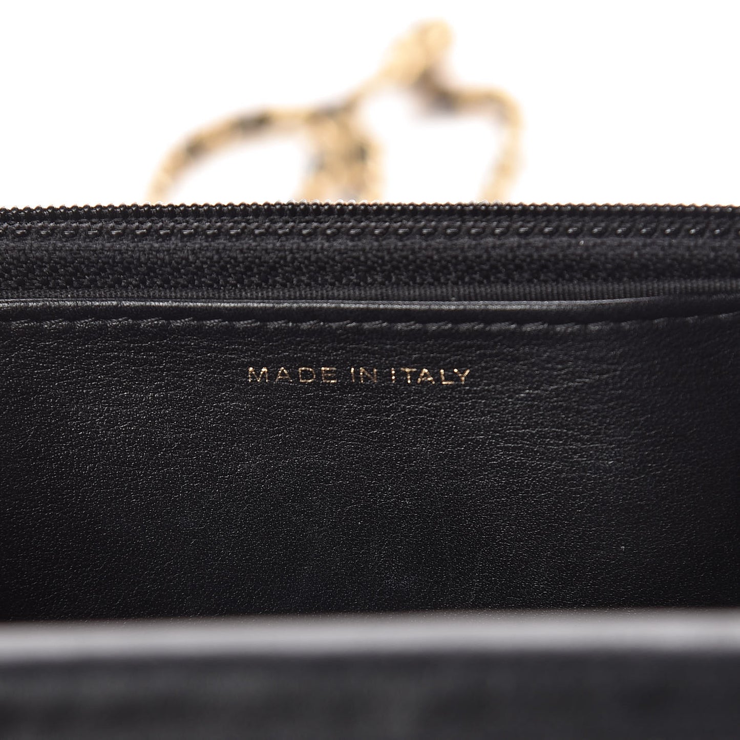 Caviar Quilted Boy Wallet On Chain WOC Black