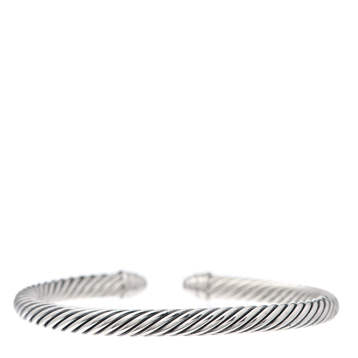 Sterling Silver Diamond 5mm Cable Classics Dome Bracelet