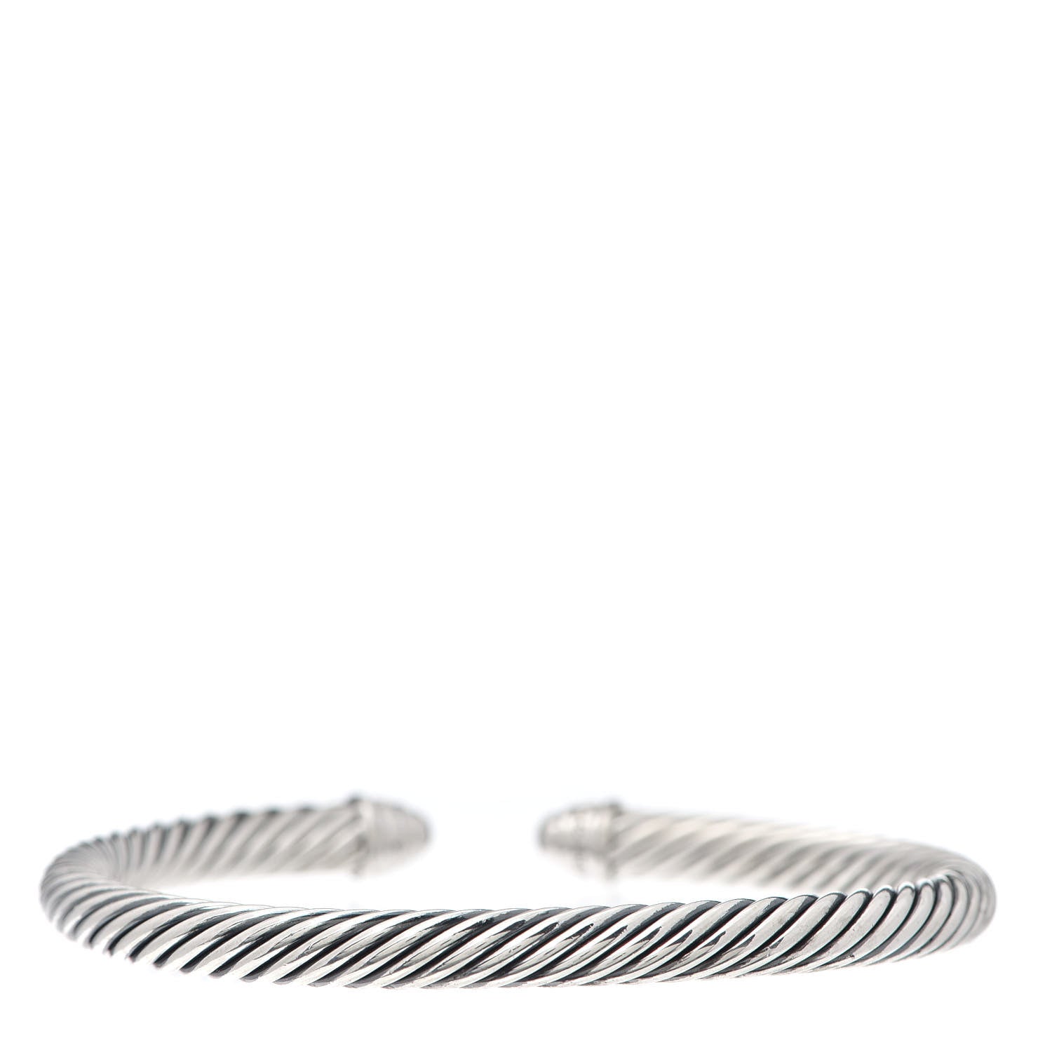 David Yurman Sterling Silver Diamond 5mm Cable Classics Dome Bracelet 3 of 4