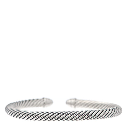 David Yurman Sterling Silver Diamond 5mm Cable Classics Dome Bracelet 3 of 4