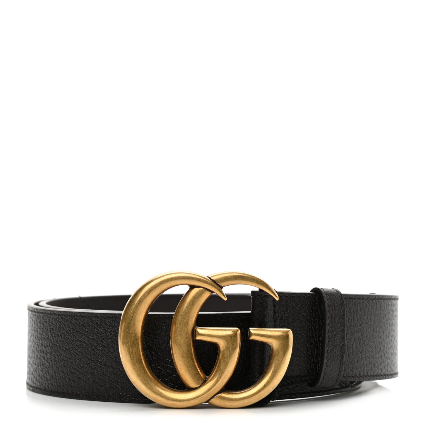 Textured Dollar Calfskin Double G 40mm Belt 85 34 Dark Cocoa