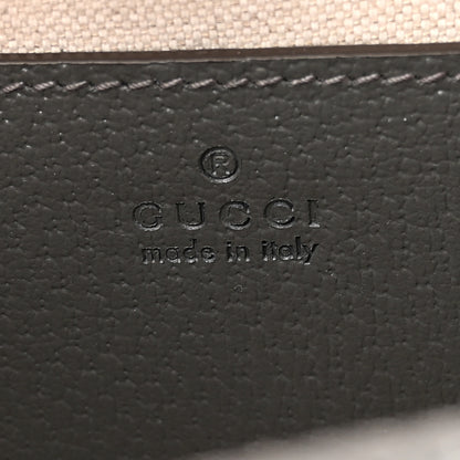 Gucci GG Supreme Monogram Textured Dollar Calfskin Small Ophidia Top Handle Shoulder Grey Black Graphite Grey 6 of 10