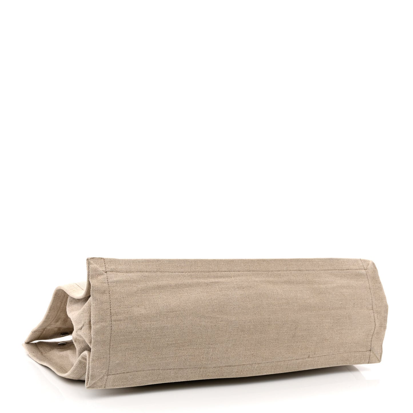 Linen Calfskin Rive Gauche Tote Optic White