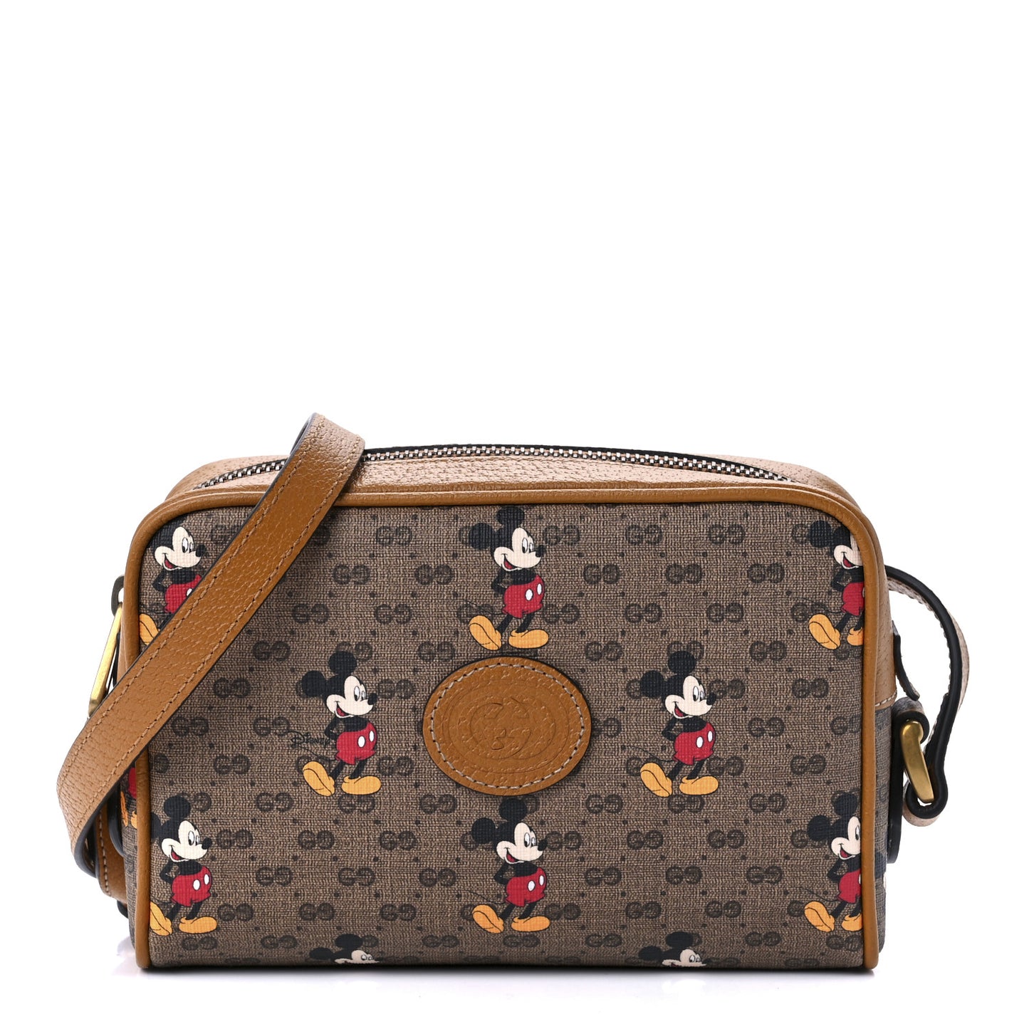 X DISNEY Mini Vintage GG Supreme Monogram Mickey Mouse Shoulder Bag Beige Vintage Sun Oil