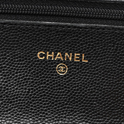 Chanel Caviar Quilted Coco Candy Wallet On Chain WOC Black 6 of 12