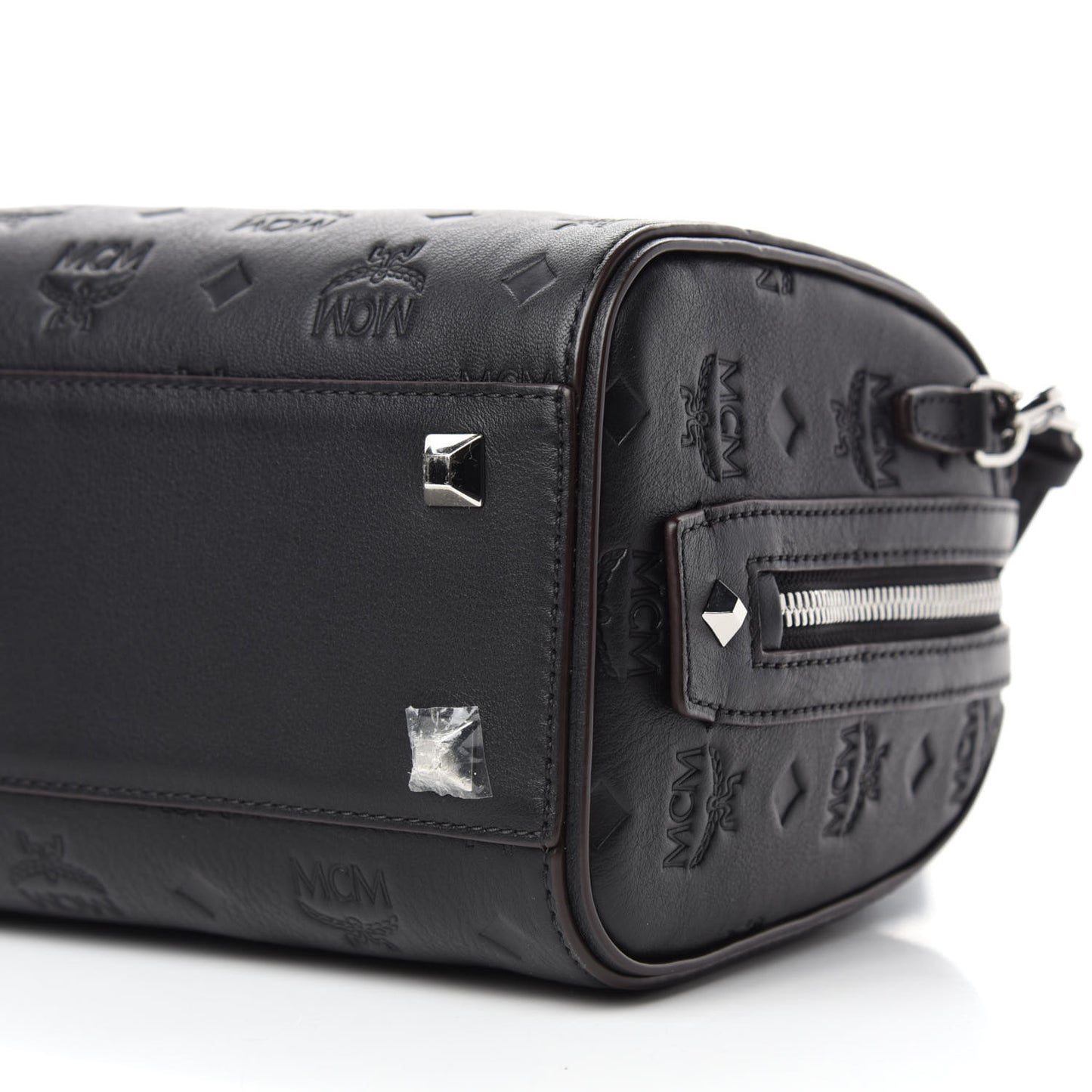 Calfskin Ottomar Monogram Essential Boston Bag Black