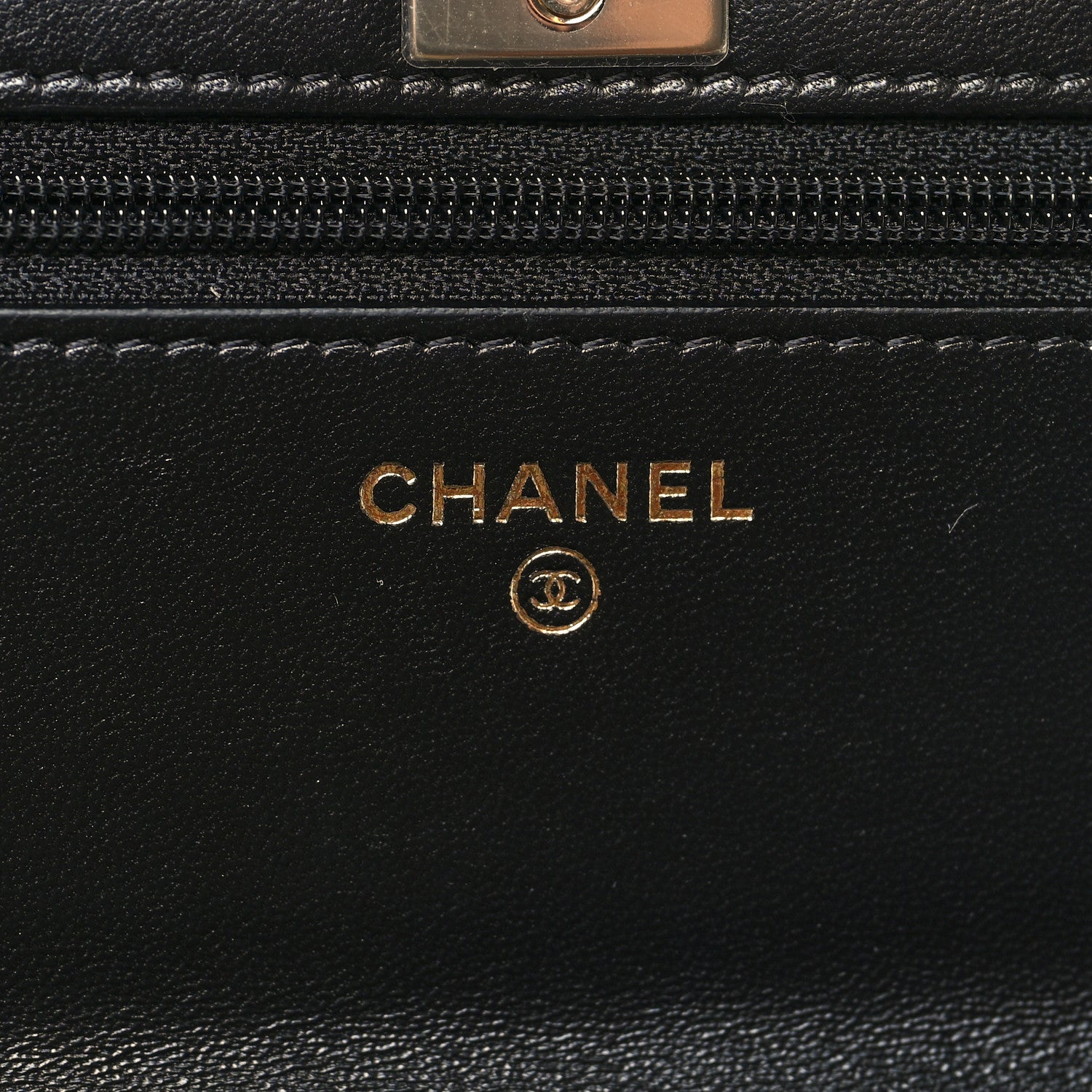 Chanel Lambskin Quilted Trendy CC Wallet On Chain WOC Black 6 of 12