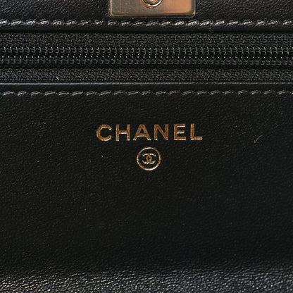 Chanel Lambskin Quilted Trendy CC Wallet On Chain WOC Black 6 of 12