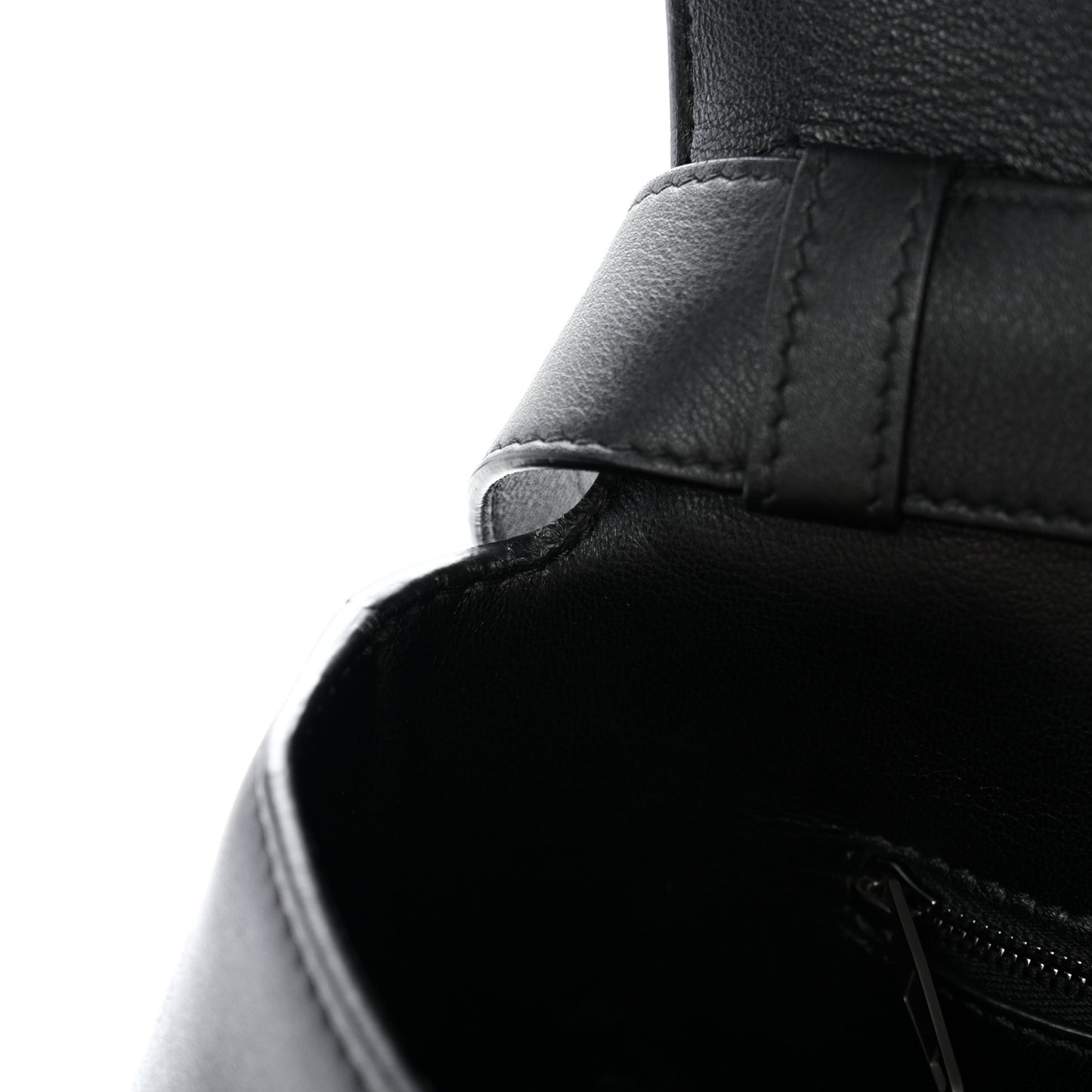 Grained Calfskin Monochrome M Downtown Shoulder Bag Black