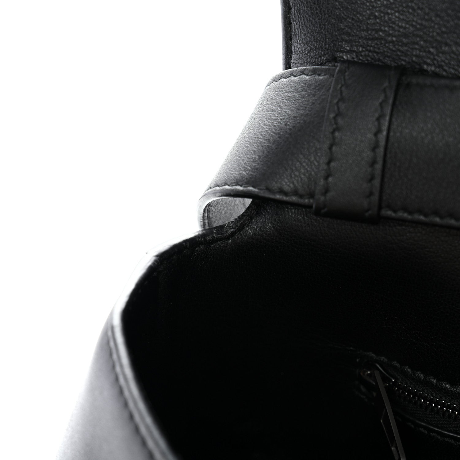 Balenciaga Grained Calfskin Monochrome M Downtown Shoulder Bag Black 11 of 12