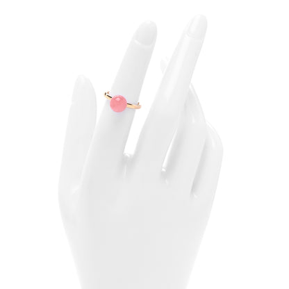 Tiffany 18K Rose Gold Rose Quartz HardWear Ball Ring 47 4.25 2 of 5