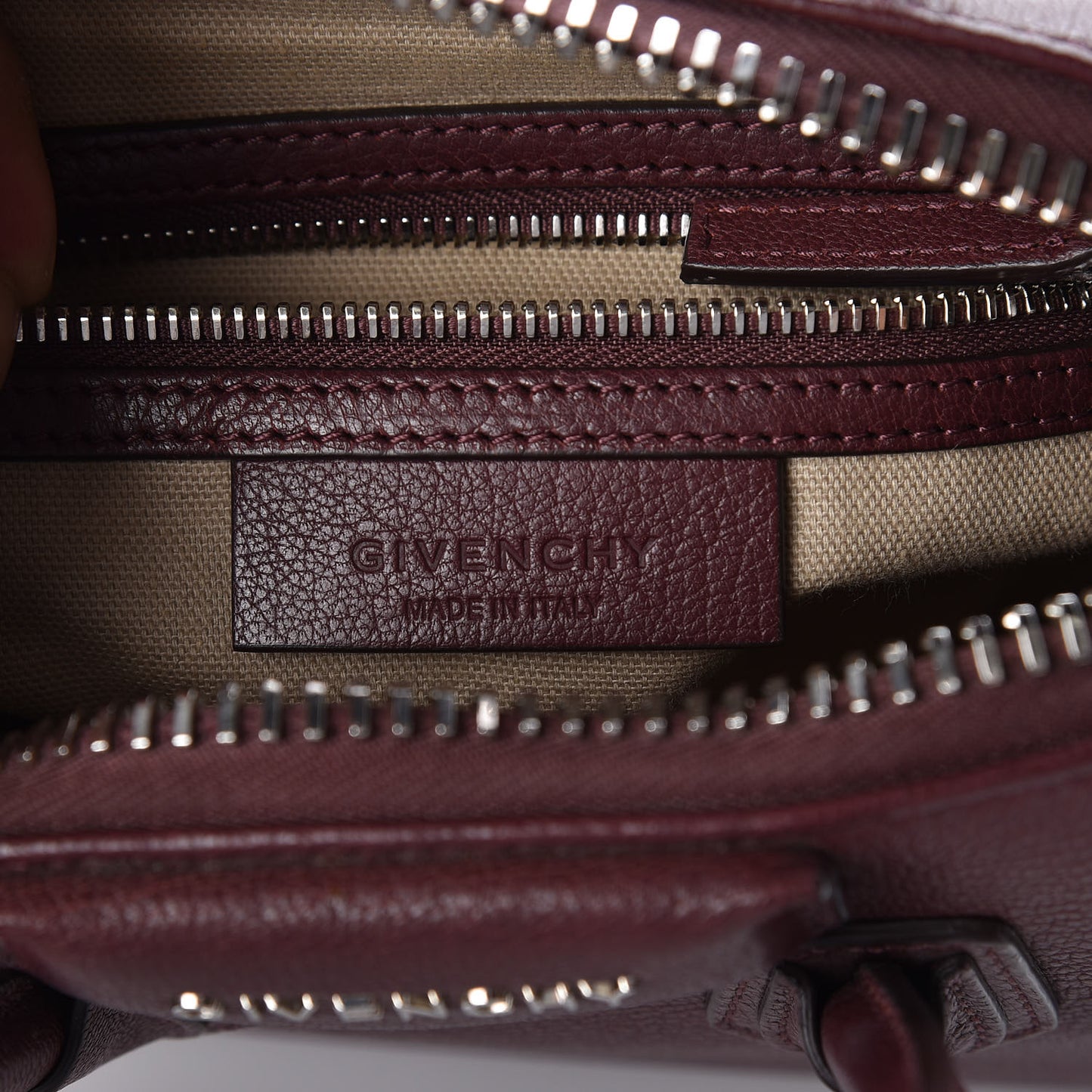 Sugar Goatskin Mini Antigona Oxblood