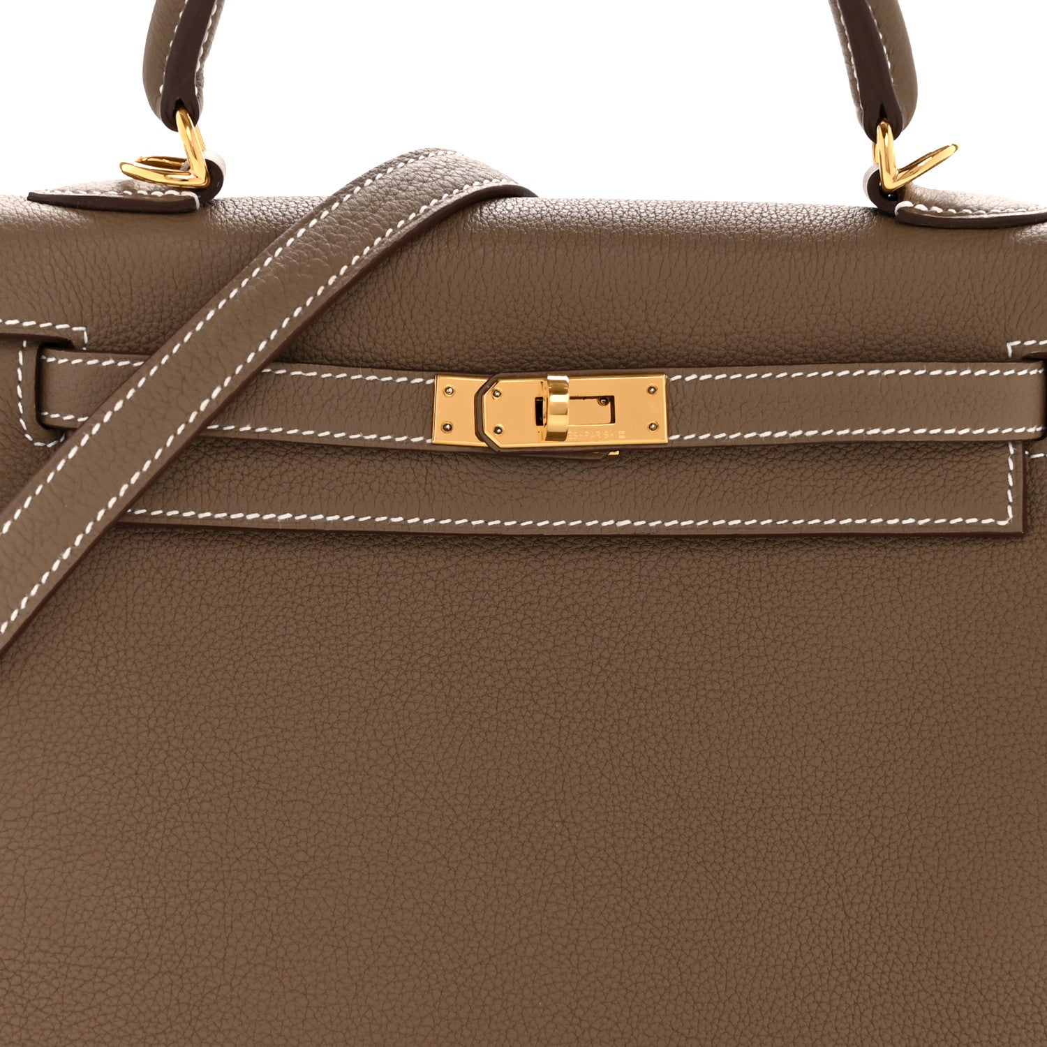 Hermes Togo Kelly Retourne 25 Etoupe 8 of 11