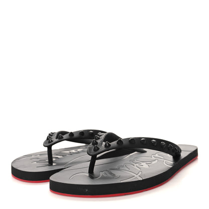 Christian Louboutin Rubber Spike Loubi Donna Flip Flop 41 Black 2 of 6