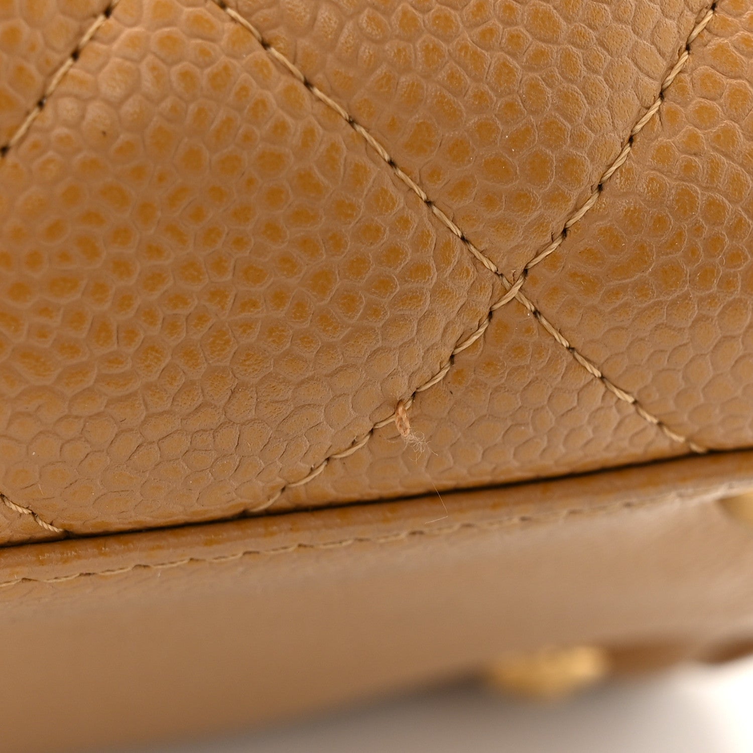 Chanel Caviar Quilted Large Bowler Bag Beige 20 of 21