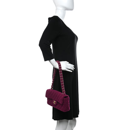 Chanel Tweed East West Flap Fuchsia 2 of 9