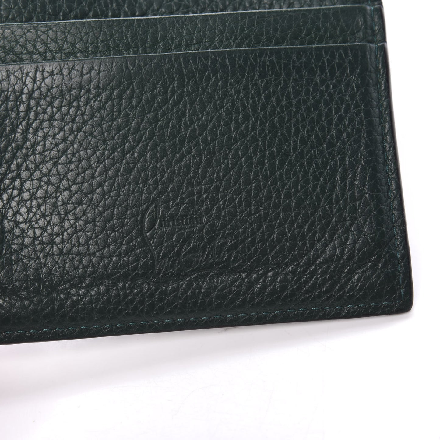 Grained Calfskin Spikes Kios Simple Card Holder Jungle