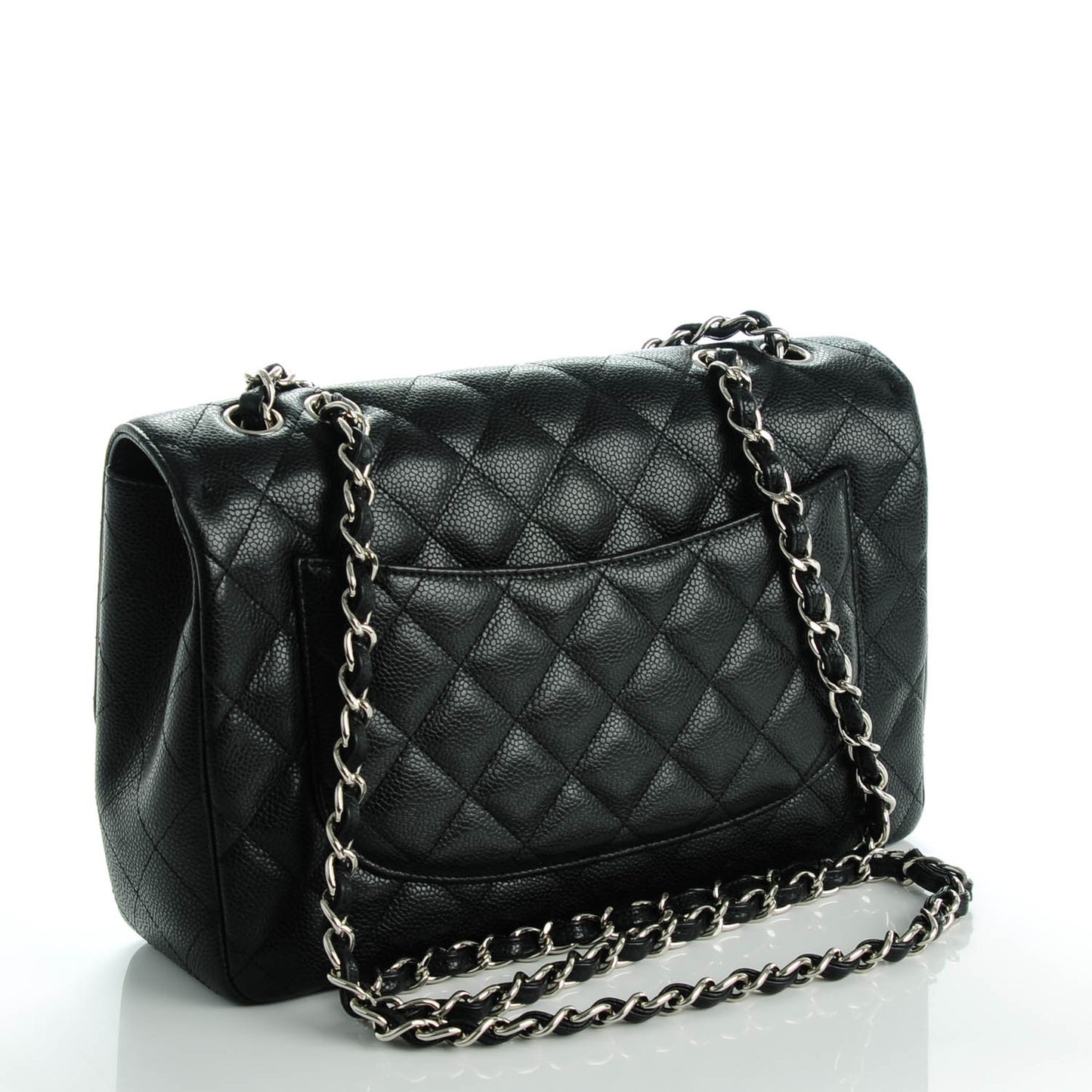 Caviar Quilted Jumbo Single Flap Black