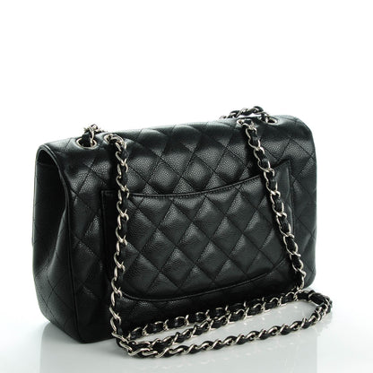 Chanel Caviar Quilted Jumbo Single Flap Black 3 of 8
