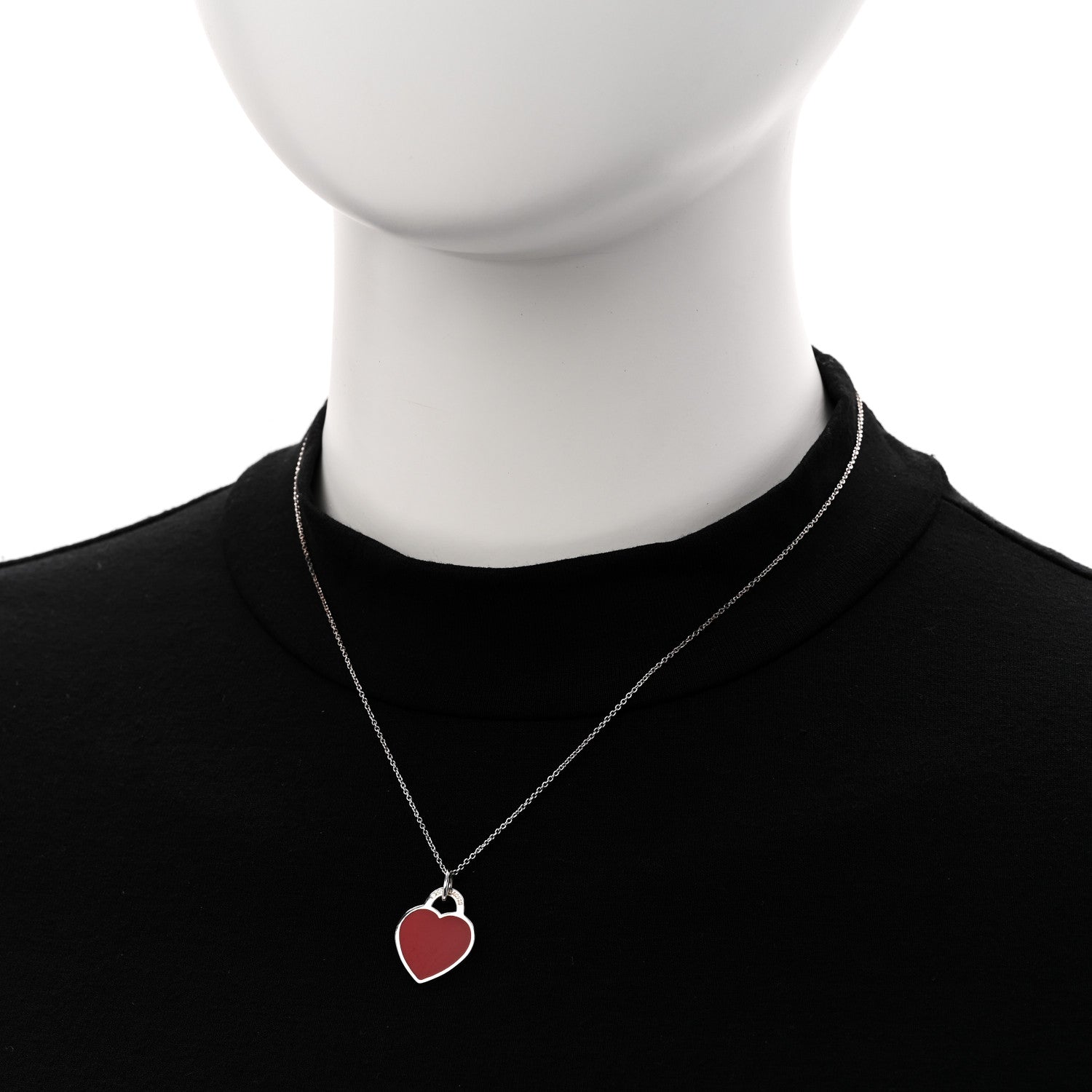 Tiffany Sterling Silver Enamel Return to Tiffany Heart Pendant