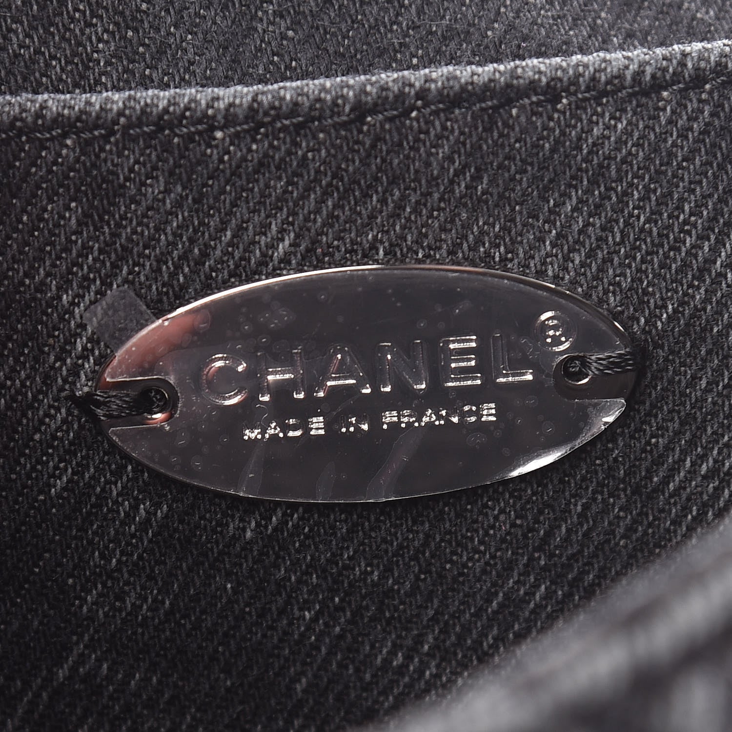 Chanel Washed Denim Quilted Small Denimpression Flap Grey Black 8 of 10