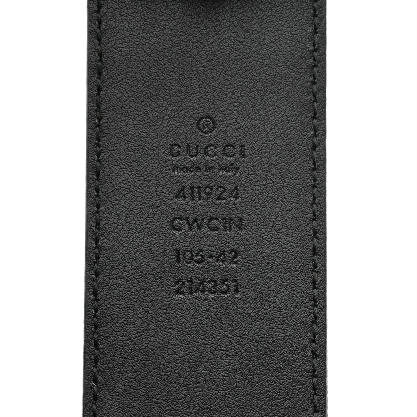 Guccissima Signature Interlocking G 40mm Belt 105 42 Black