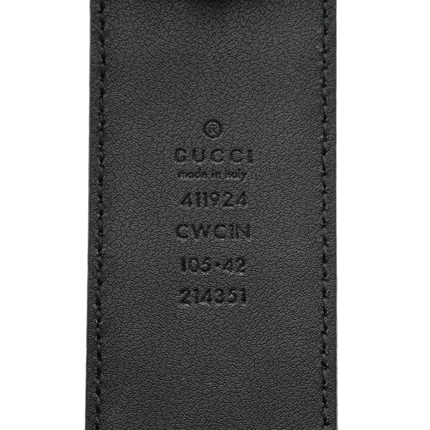 Gucci Guccissima Signature Interlocking G 40mm Belt 105 42 Black 4 of 8