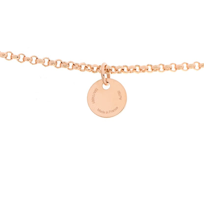 Hermes 18K Rose Gold Diamond MM Ex-Libris Pendant Necklace 5 of 7