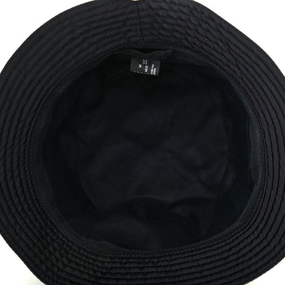 Prada Tessuto Nylon Metal Triangle Logo Mens Bucket Hatt M Black 4 of 4