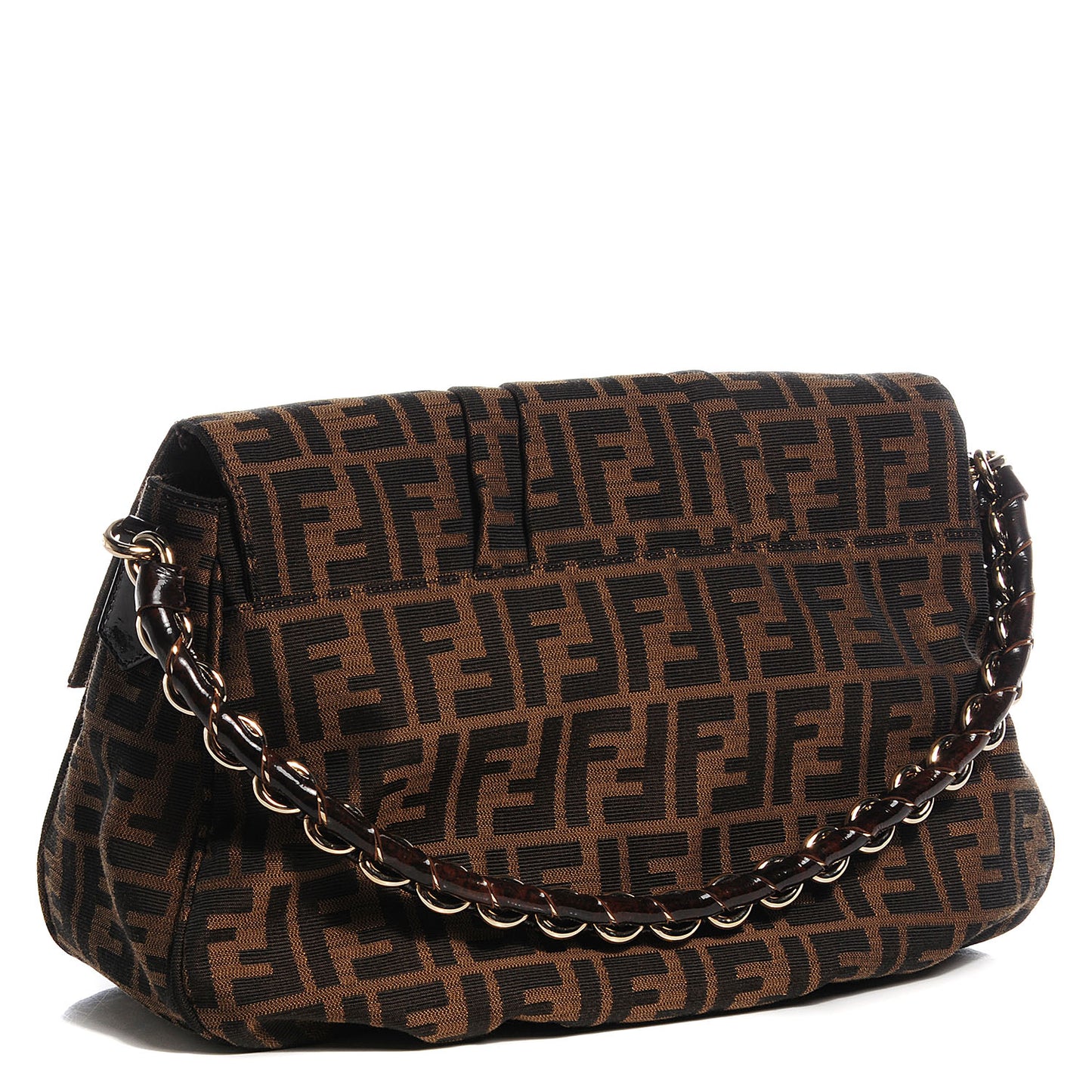 Zucca Patent Mia Shoulder Flap Tobacco