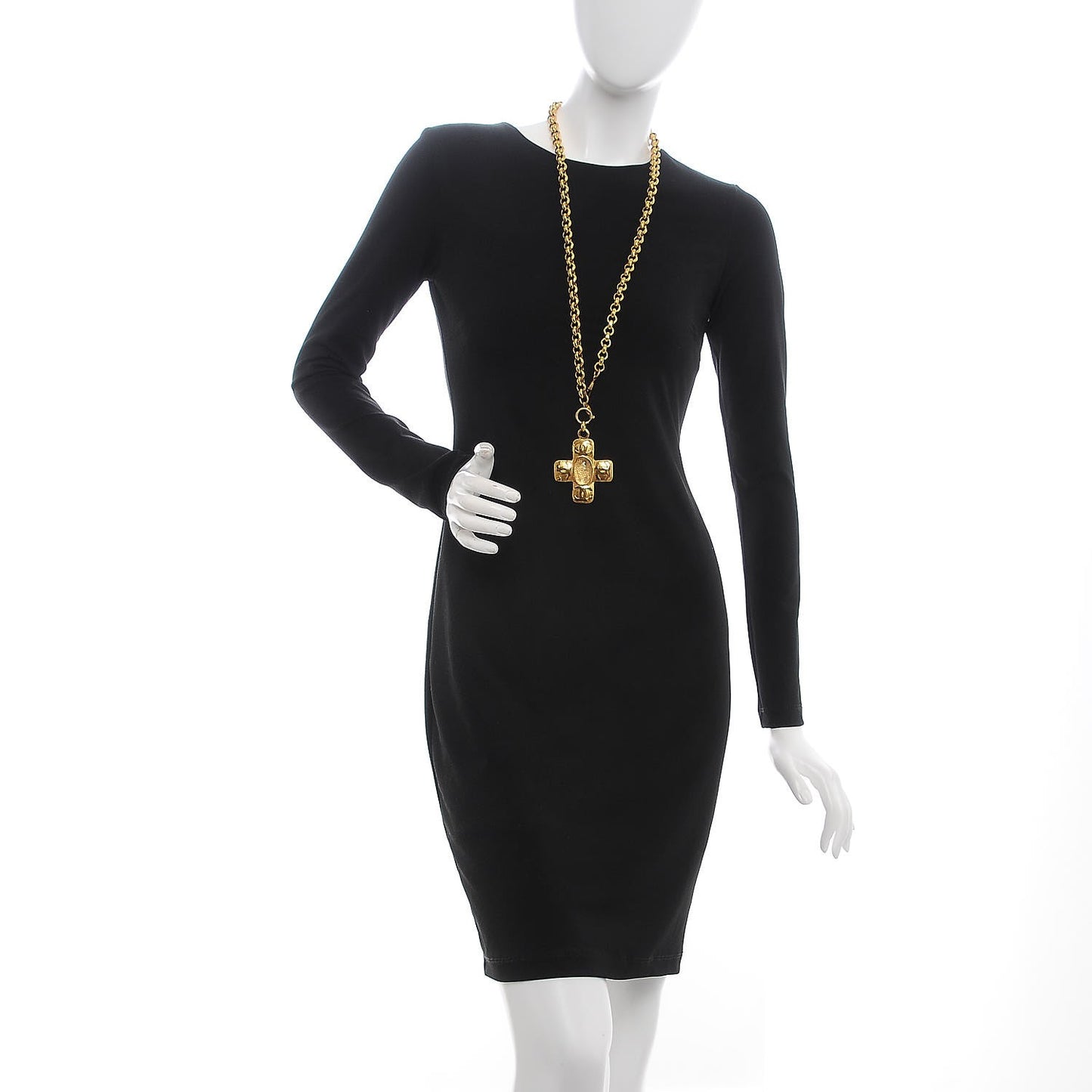 Chain CC Cross Necklace Gold