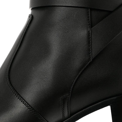 Hermes Calfskin Frenchie 50 Ankle Boots 36 Black 9 of 11