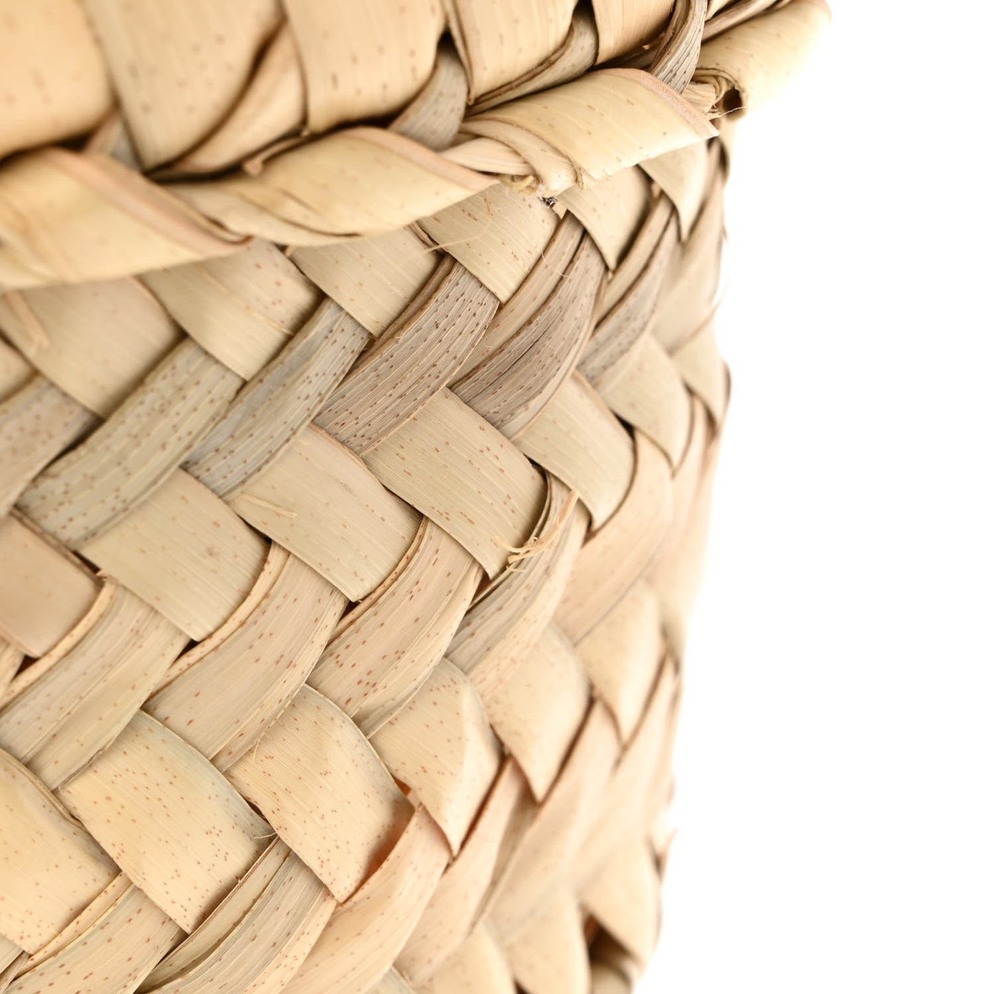 Raffia Small Grain Calfskin Medium Marcie Basket Tan