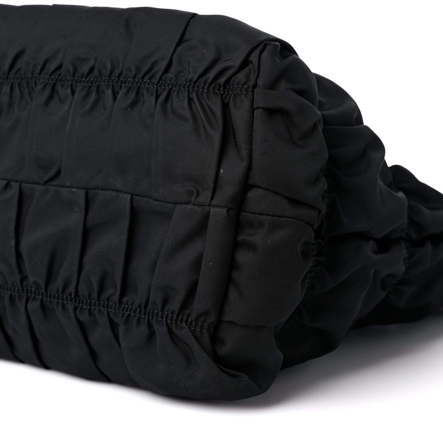 Tessuto Nylon Gaufre Drawstring Tote Black