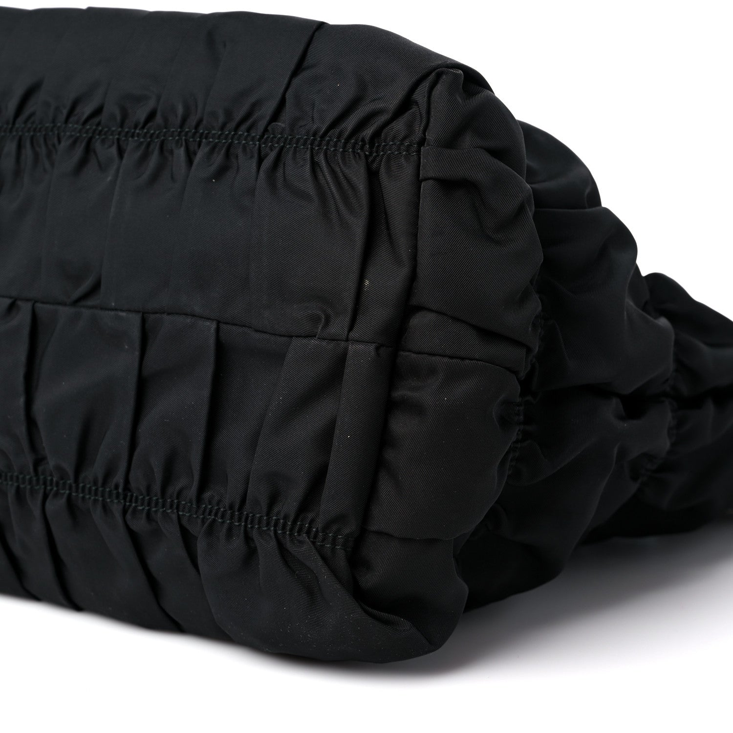 Prada Tessuto Nylon Gaufre Drawstring Tote Black 8 of 14