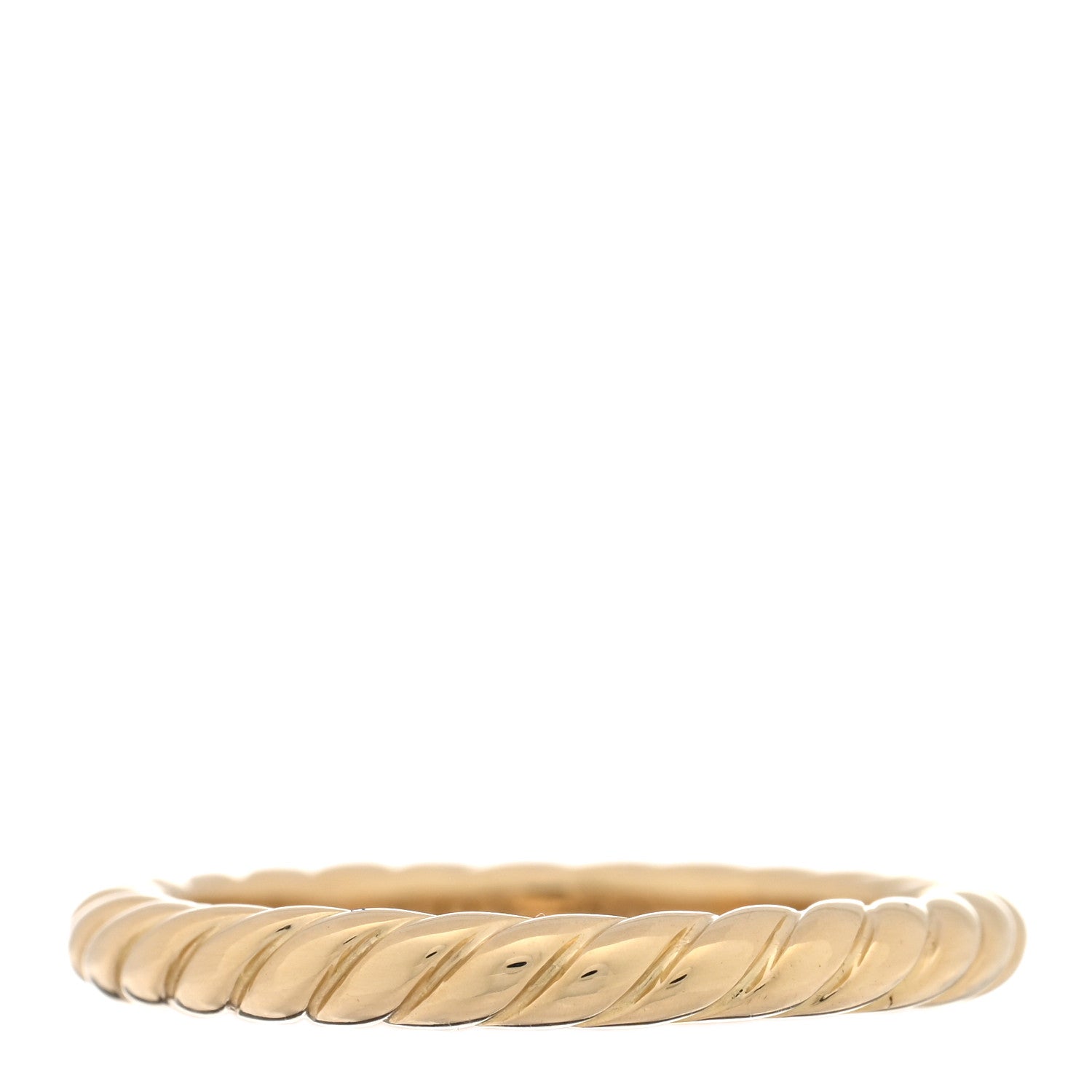 David Yurman 18K Yellow Gold 3mm DY Cable Band Ring 61 9.75 1795048 ...