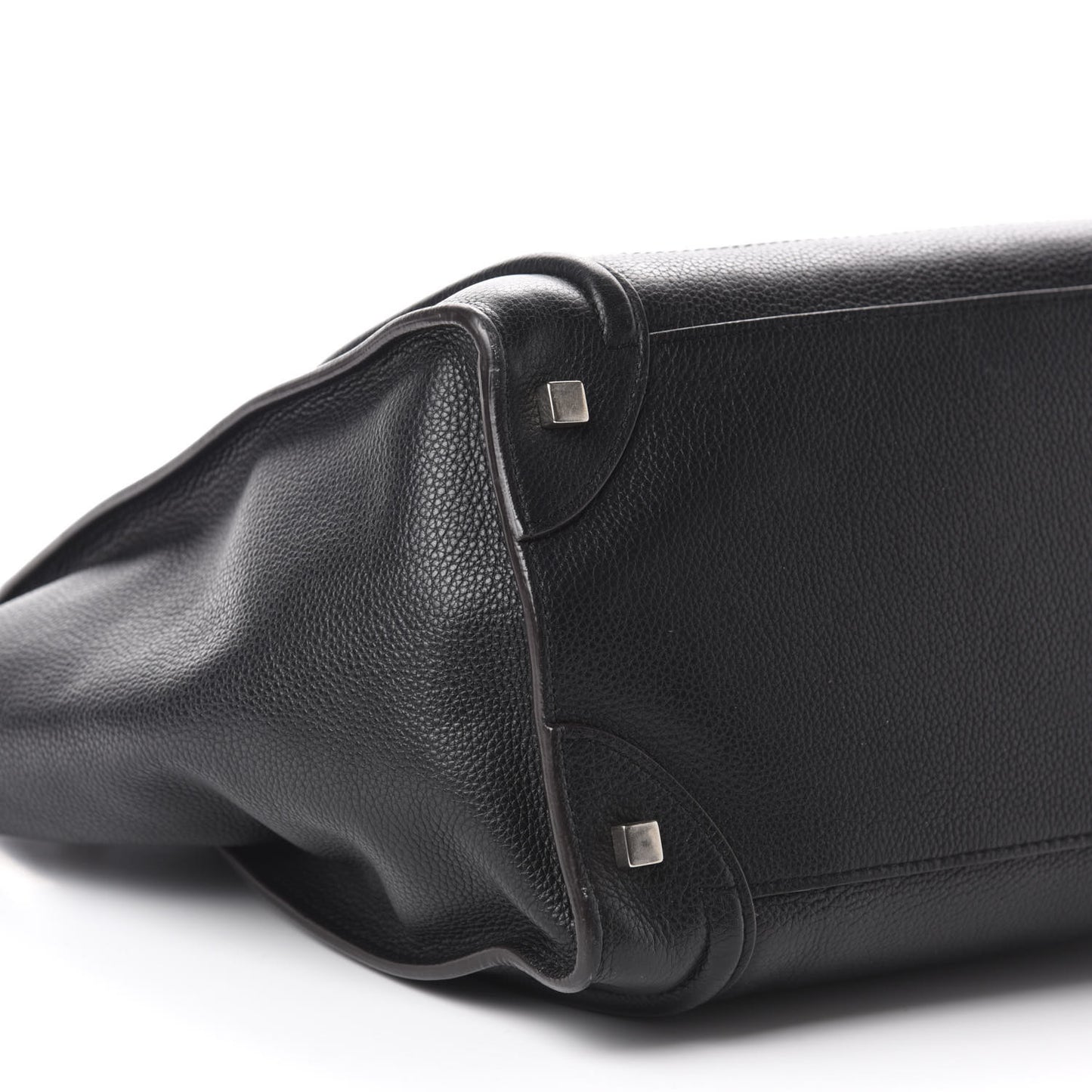 Drummed Calfskin Mini Luggage Black