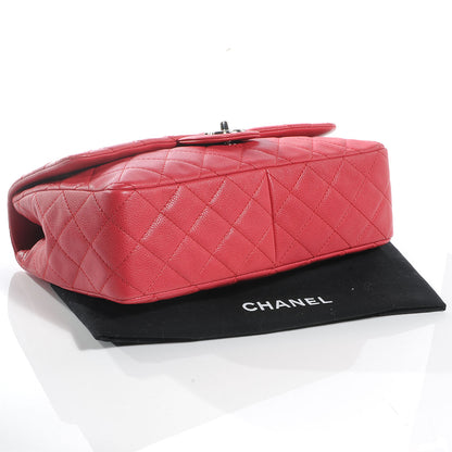 Chanel Washed Caviar Jumbo Single Flap Fuchsia 4 of 7