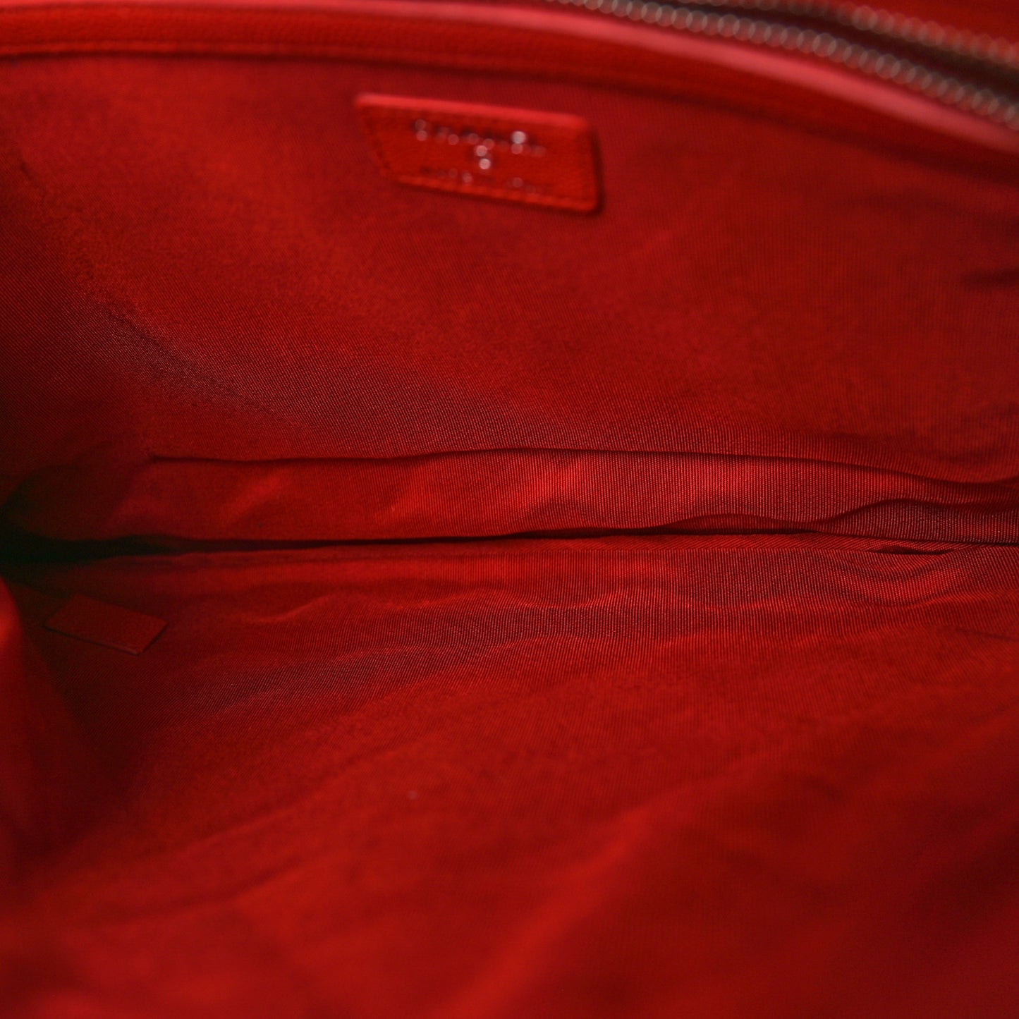 Caviar Quilted Large Cosmetic Case Red