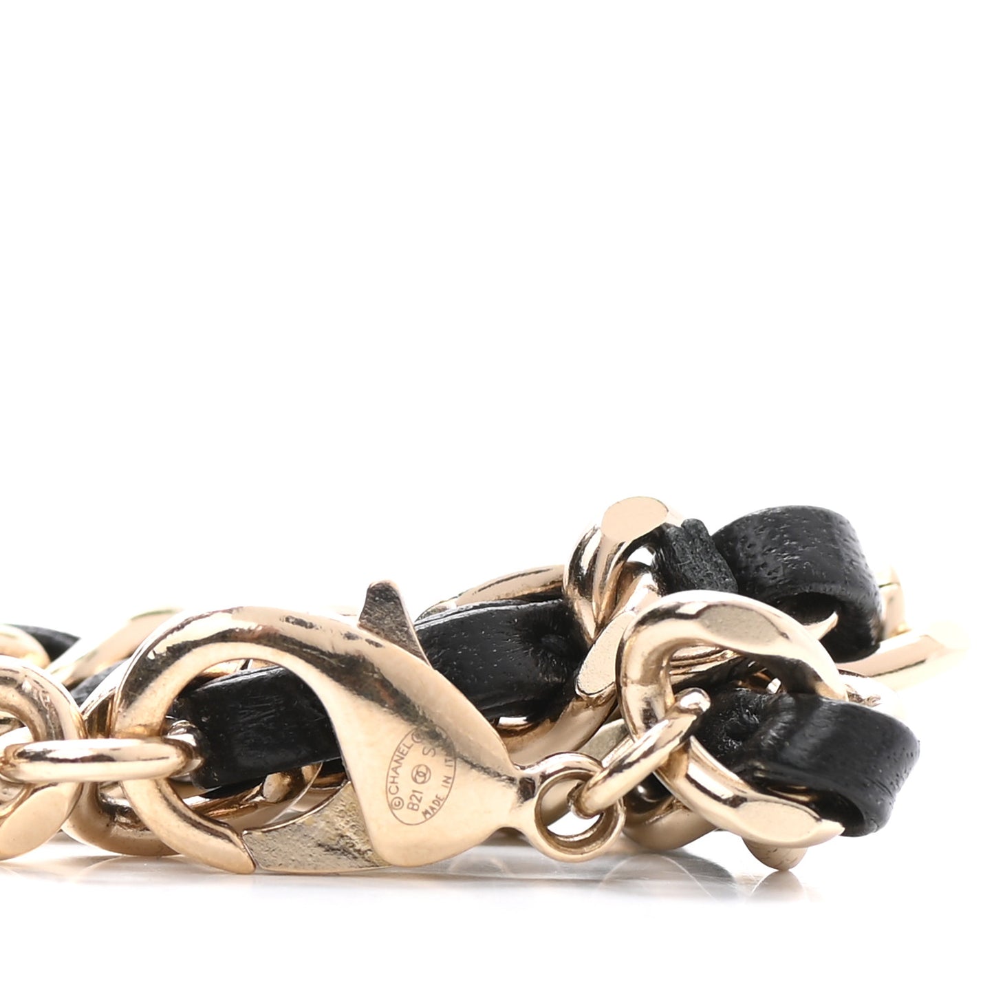 Metal Lambskin Chain Micro Bag Necklace Gold Black